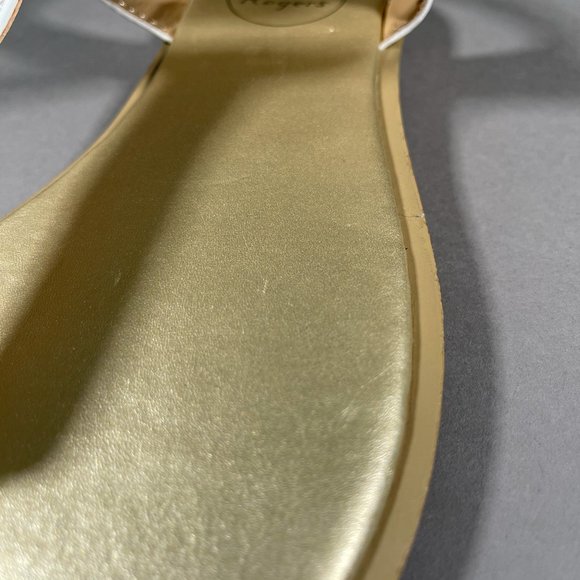 Jack Rodgers Sandals Gold Accents White Straps‎ Size 7M - Picture 14 of 15